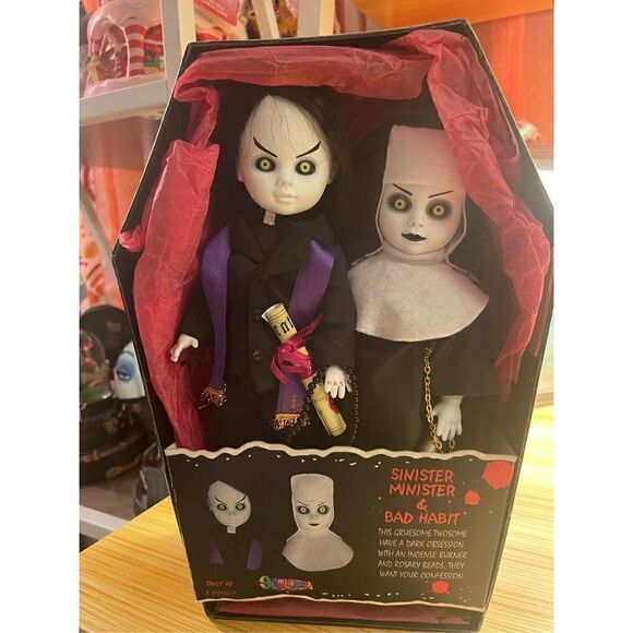 Mezco Living Dead Dolls Sinister Minister & Bad Habit Spencers Exclusive 2000 - Picture 16 of 16